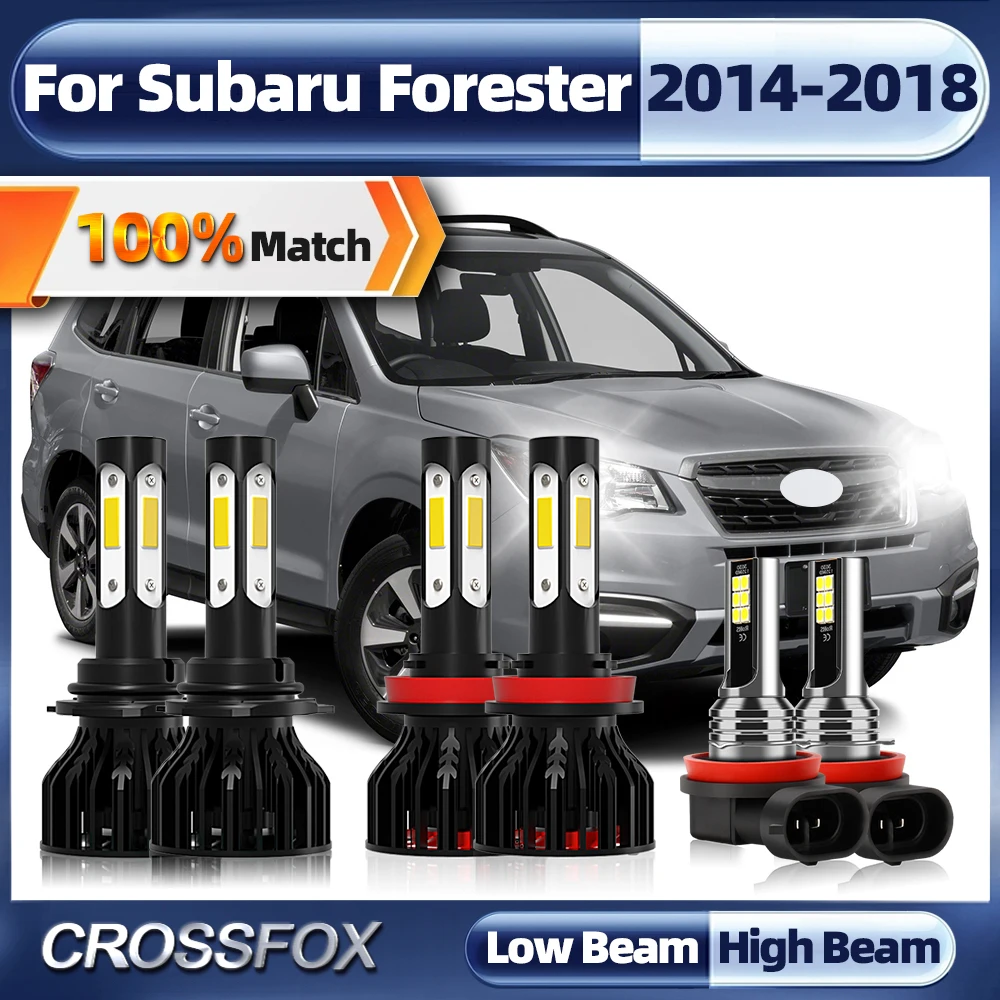 60000LM 360W LED Car Headlight Bulbs 12V 6000K White Led Fog Light High Low Beam For Subaru Forester 2014 2015 2016 2017 2018