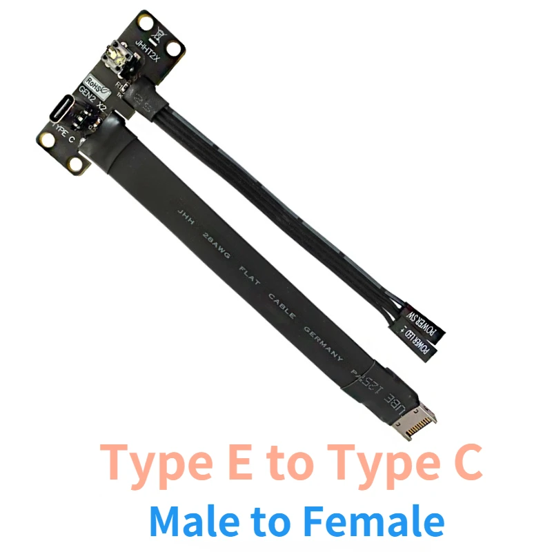 

Полнофункциональный Удлинительный кабель USB3.2/3,1 GEN2, тип E, штекер-Тип C, гнездовой интерфейс с линией переключения, материнская плата, передн...