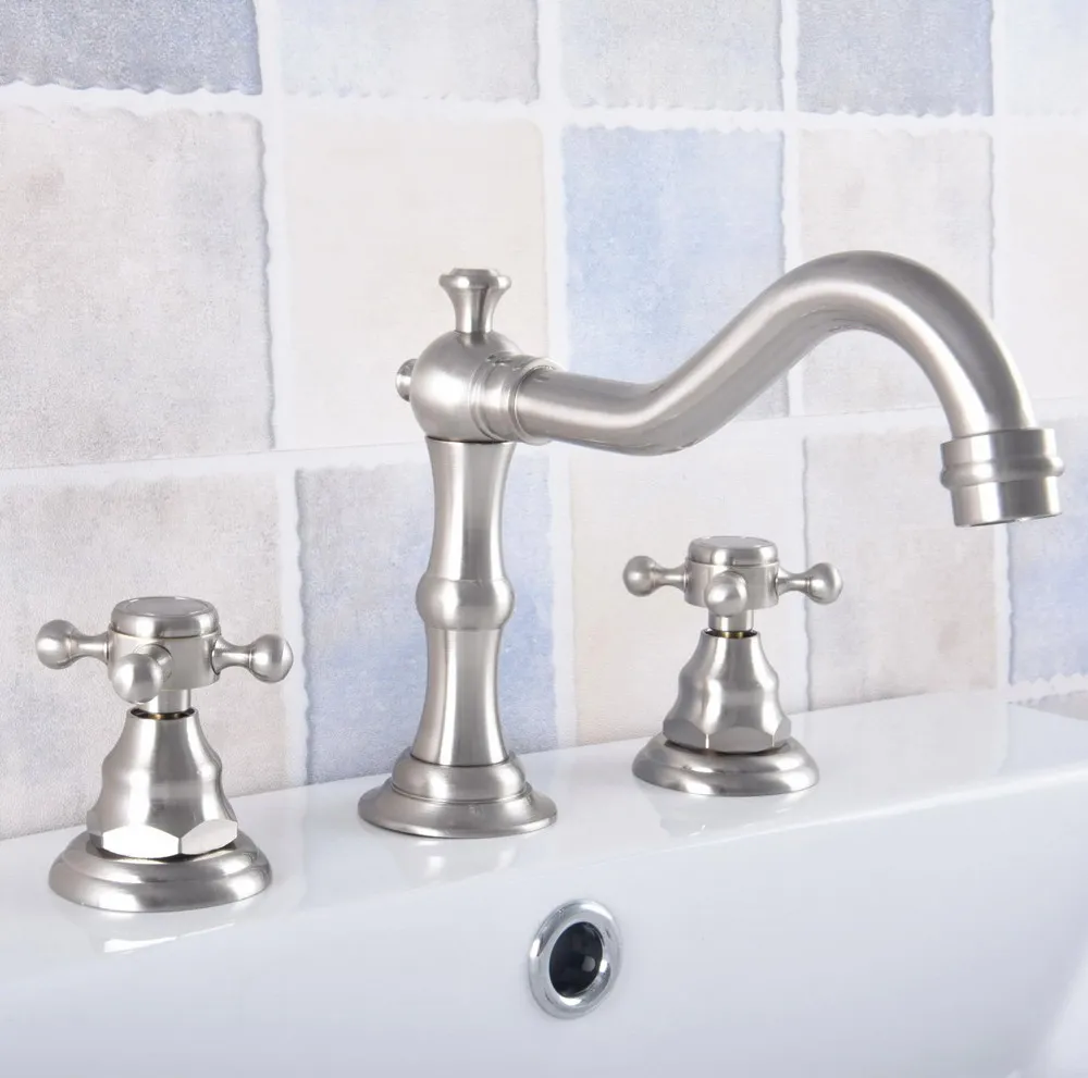 Deck Mounted Bathroom Mixer Tap Bath Basin Sink Vanity Fauce