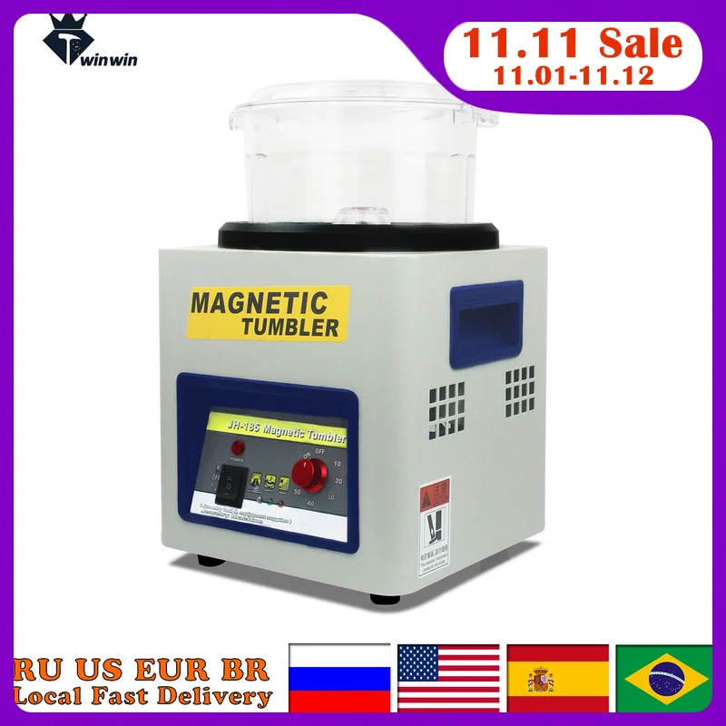 

110V/220V JH-185 Magnetic Tumbler Jewelry Polisher Finisher Finishing Machine, Magnetic Polishing Machine