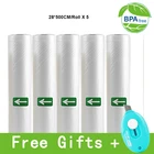 Вакуумные пакеты для вакуумного упаковщика 1215202528 см * 500 см с функциями вакуумная упаковка домашних пищевых продуктов, хранение еды, сохранение свежести надолго