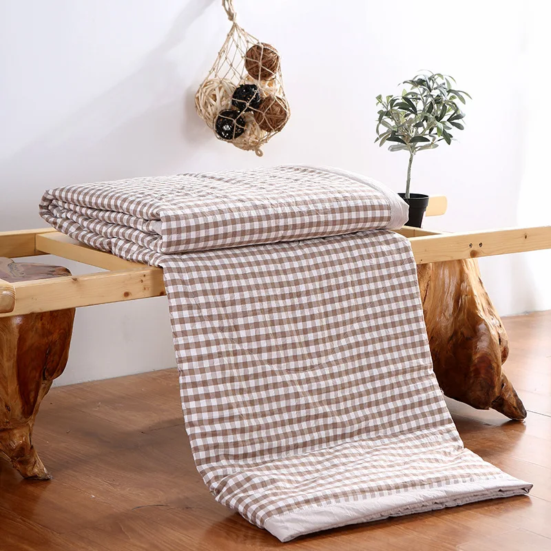 

Blanket Japanese-style Washed Cotton Throw Blankets Nap Covers Summer Air Conditioning Quilt Home Hotel Double Bed Towell Quilts