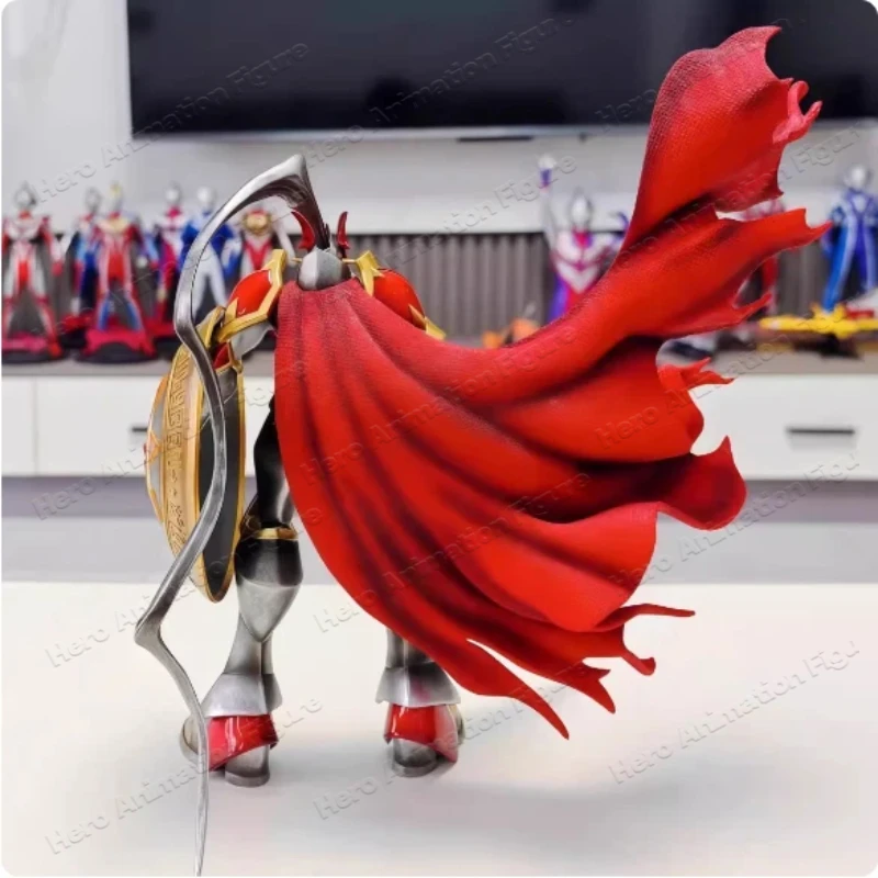 Фото Фигурка Digimon Gallantmon 40 см, рыцарь, из ПВХ, изысканная статуэтка с плащом, коллекционная аниме-модель, игрушка, украшение для стола, подарок для мальчика №5