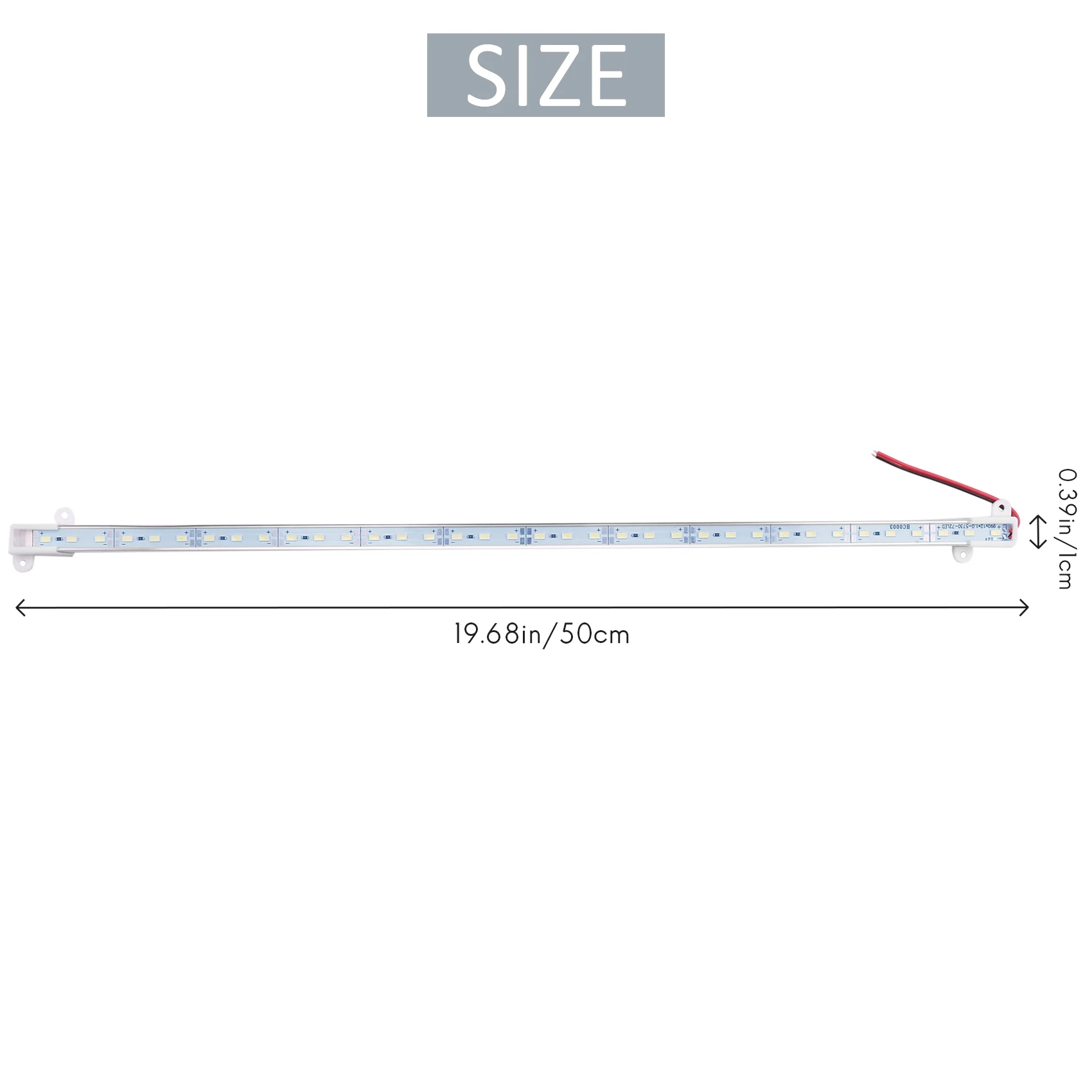 50 см 12 в 36 светодиодный 5630 SMD жесткая полоса фотоалюминиевая белая
