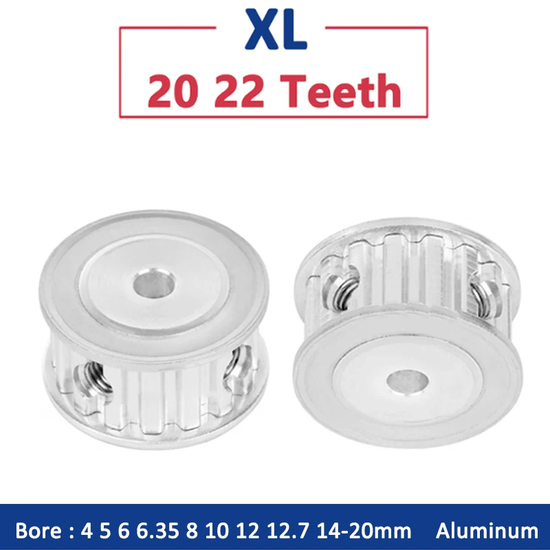 

1 шт., зубчатый шкив 20, 22 зубца XL, 20T, 22 T, алюминиевое синхронное колесо шириной 11/14/16 мм, отверстие 4, 5, 6, 35, 8, 10, 12, 12,7, 14-20 мм