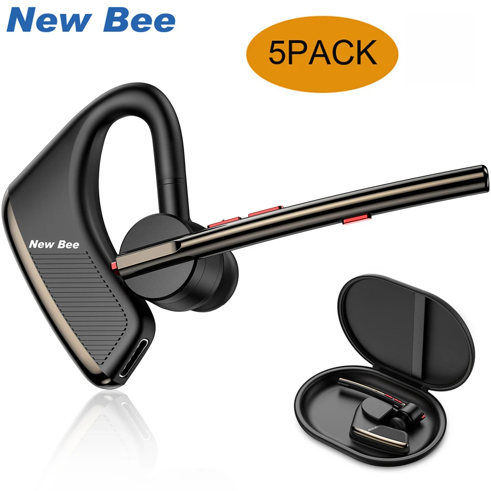 

New Bee 5PCS M50 Bluetooth 5.2 Earphones Wholesale Wireless Headphones with Dual Mic Earphone Hands-free Headset English/Russian