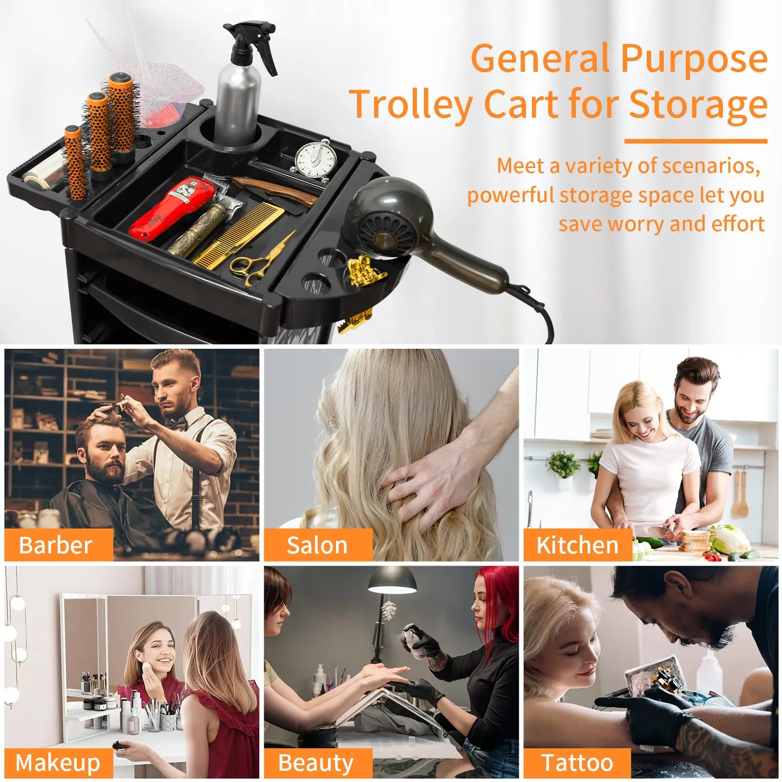 Тележка для парикмахерских салонов тележка хранения инструментов большой