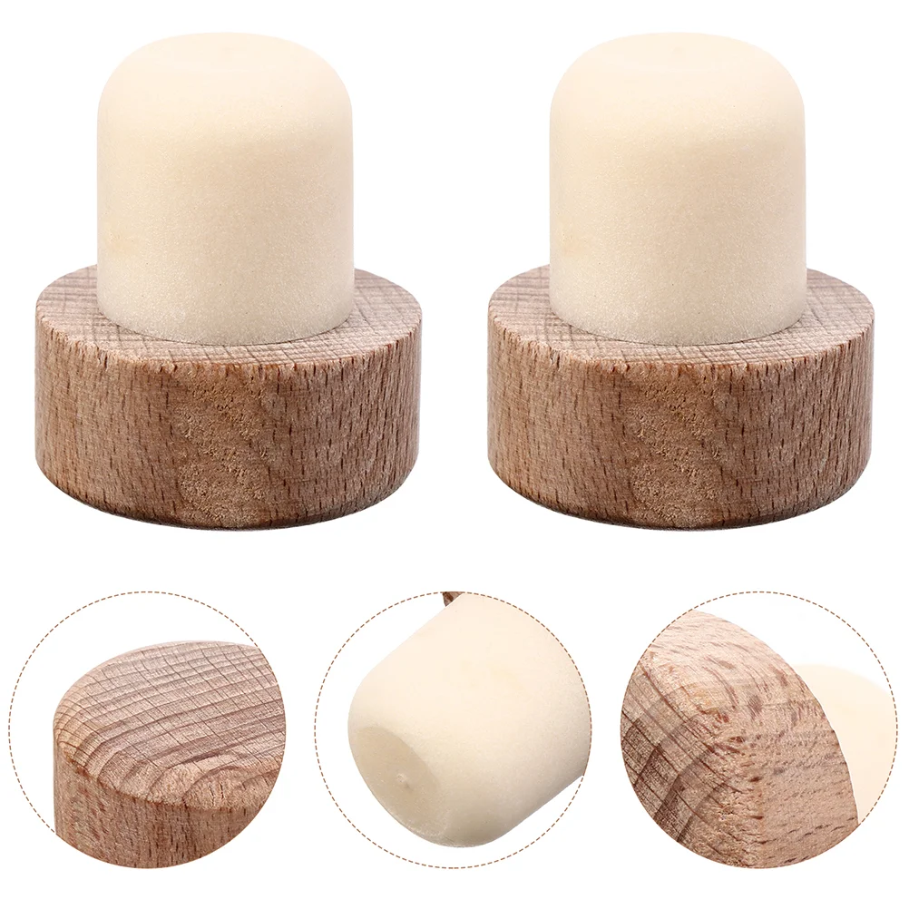 

Bottle Stoppers Cork Stopper Wooden Champagne Corks Plug Plugs Sealer Saver Sealing Wood Sealers Covers Bottles Beverage