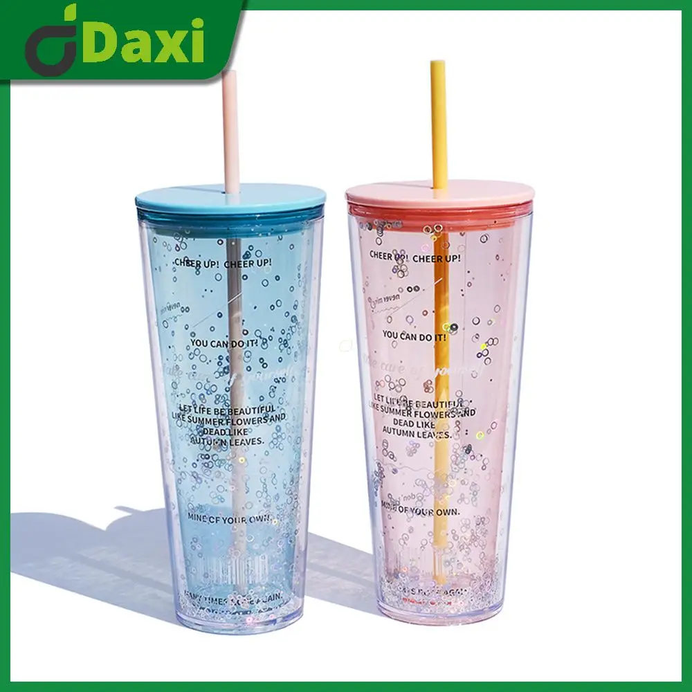 

Plastics Smooth Edges Without Damaging The Mouth Coffee Cup High-capacity Straw Cup One Cup Multi-purpose Simplicity Plastic Cup