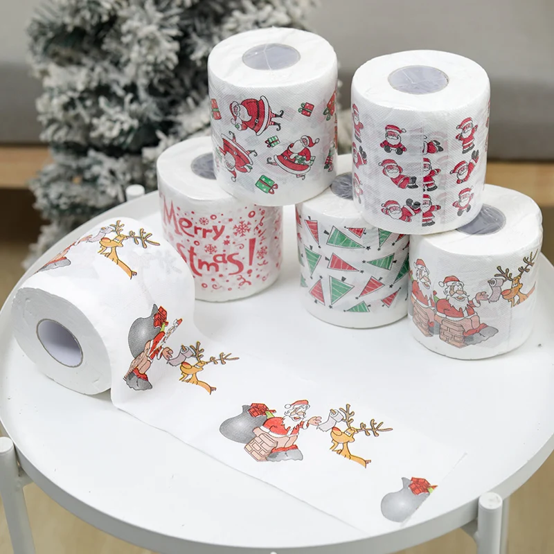 Рождественские украшения Рождественская туалетная бумага ткань в стиле отца