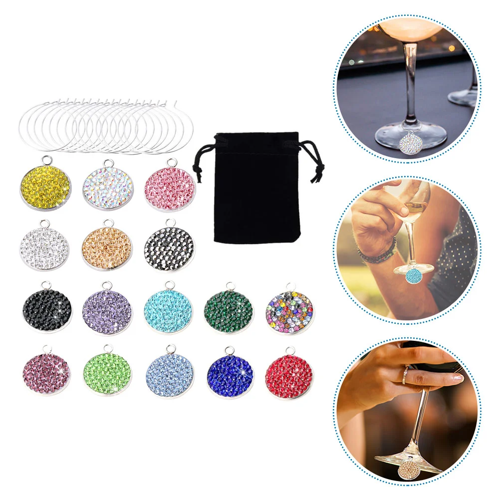 

Glass Markers Drink Charm Glasses Tags Champagne Charms Cocktail Identifier Tag Party For Recognizer Holiday Rings