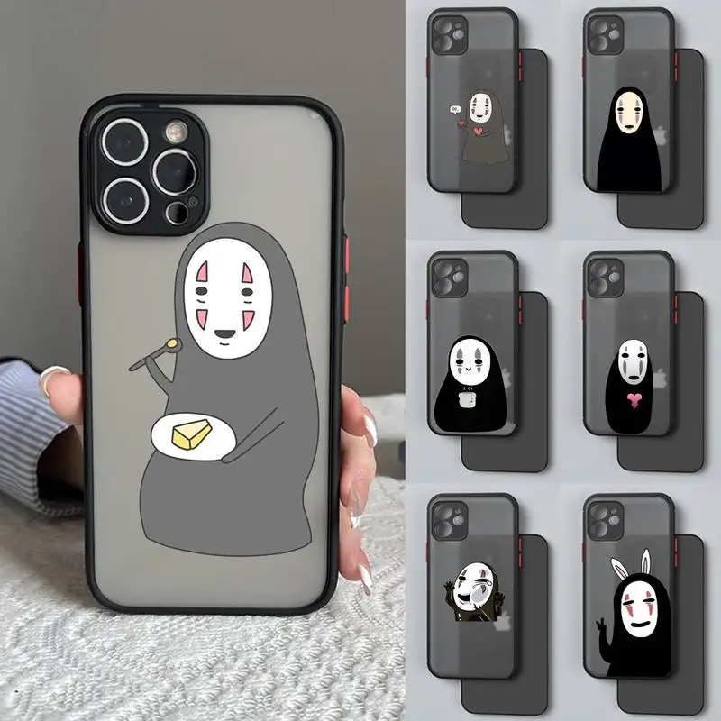 

Cute Anime Spirited Away Phone Case Matte Fundas Shell Cover For Iphone 6 6s 7 8 Plus Xr X Xs 11 12 13 Mini Pro Max