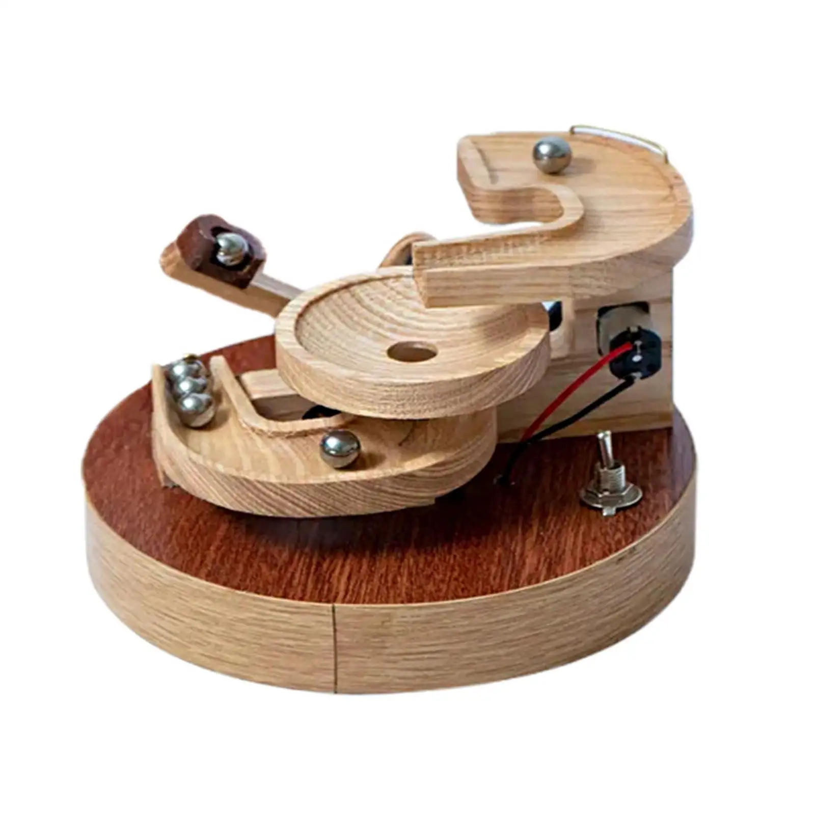 

Three Layers Kinetic Art Perpetual Motion Machine Wooden Sculpture Office Home Desk Ornament Creative Physics Experiment
