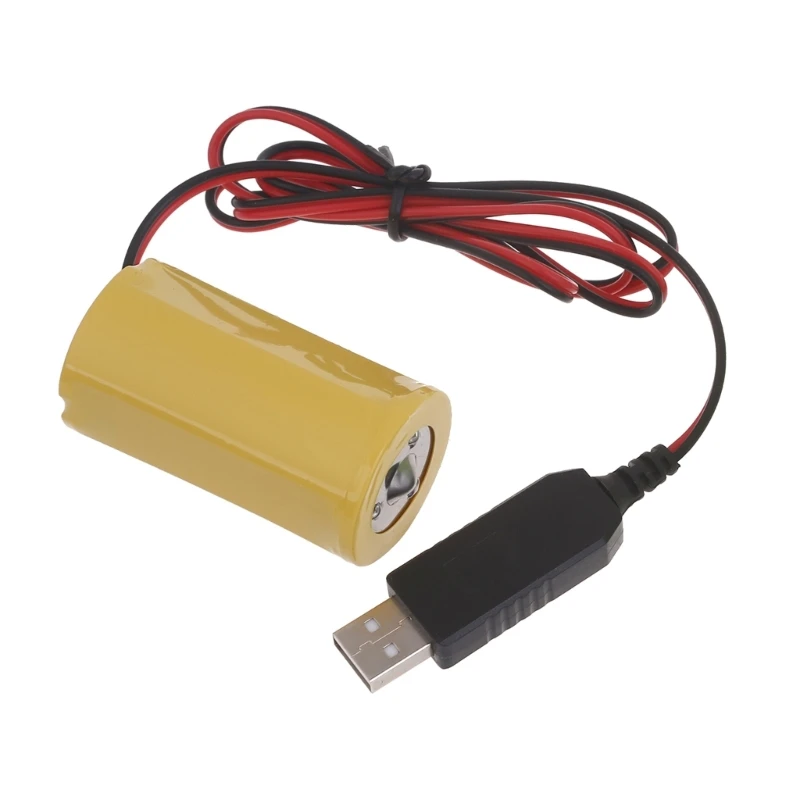 USB 5V2A к LR20 D 1 5V1A фиктивный аккумуляторный кабель питания для газовой плиты факела