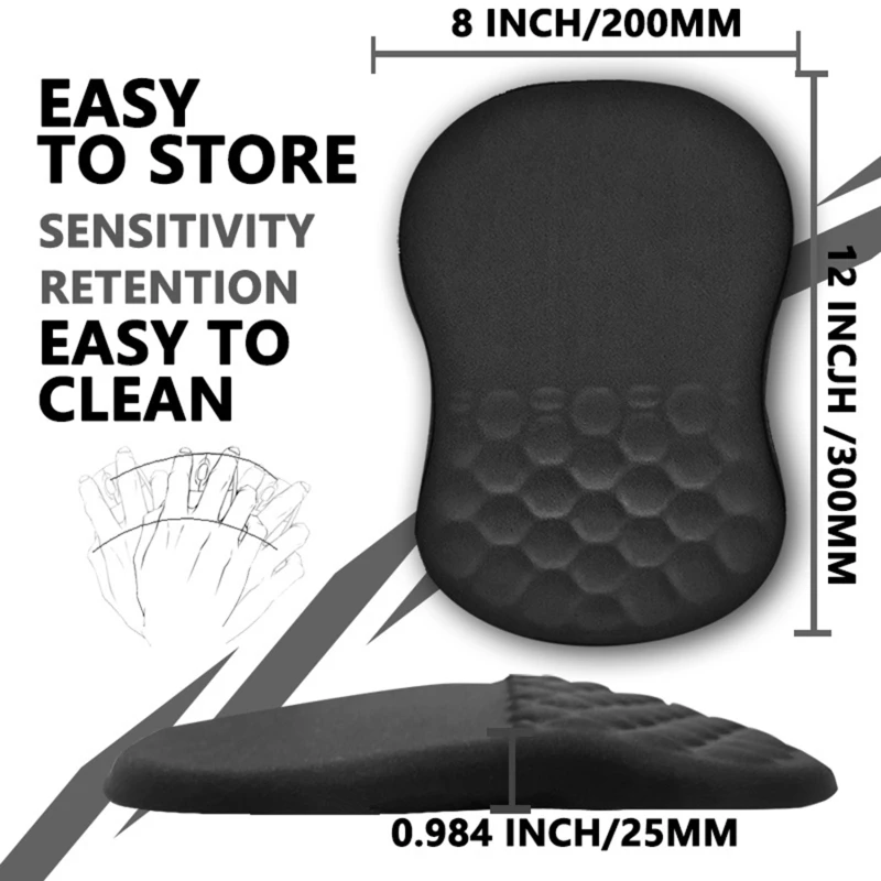 Коврик Для Игровой Мыши С Защитой Запястья Нескользящий Одноцветный Настольный