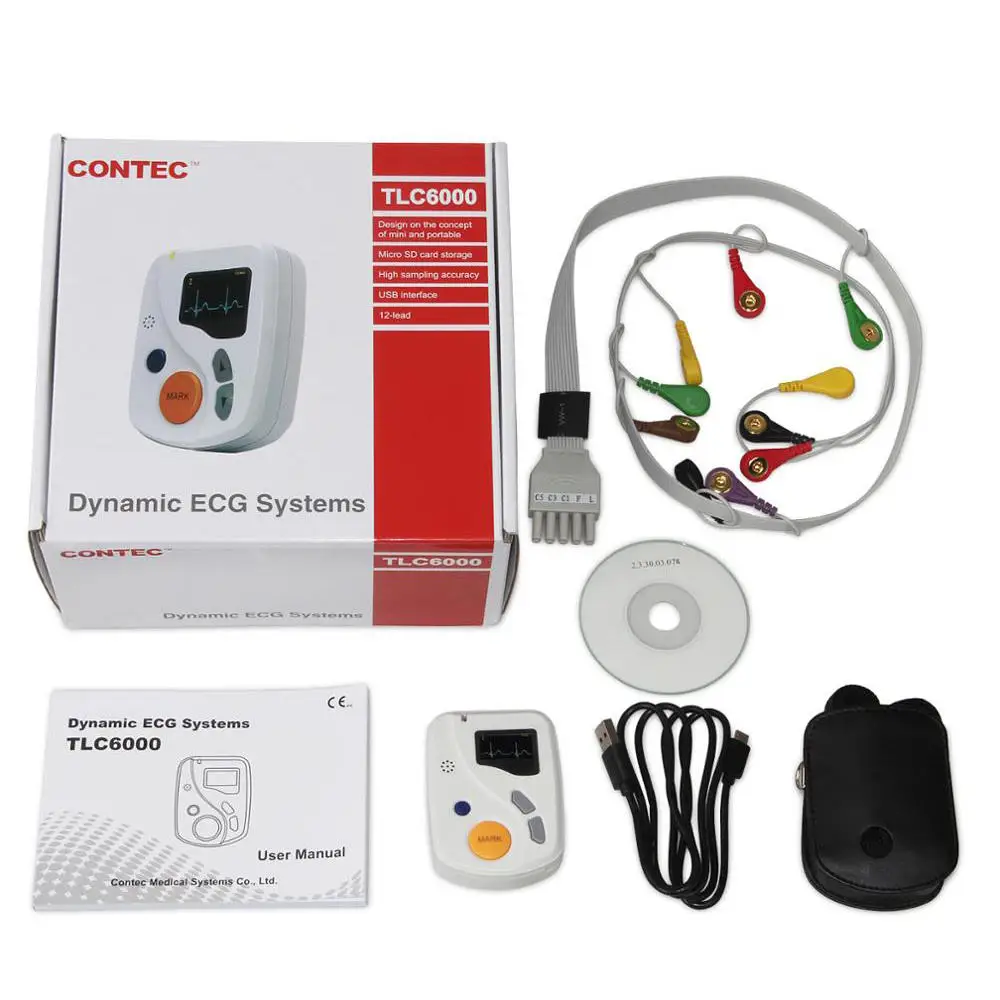 Динамическая система электрокардиограф Holter Machine 3 канала 12 каналов 24 часа
