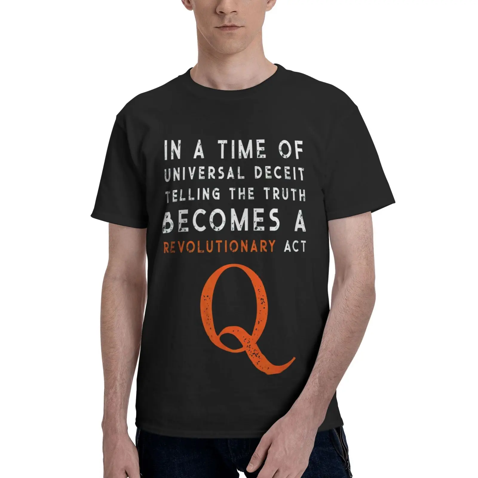 

Qanon Definition Telling The Truth Oversized T-Shirt T Shirt T-Shirt Men Graphic T Shirts Men Clothing Tshirt Vintage T-Shirts
