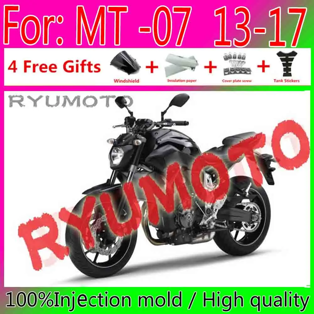 

Новый Полный комплект обтекателей для кузова, подходит для Yamaha MT07 FZ07 MT-07 2012 - 2017 MT FZ 07 2013 2014 2015 2016 ABS Обтекатели