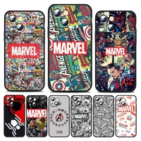 avengers marvel logo for apple iphone 13 12 11 pro max mini xs max x xr 6 7 8 plus 5s se2020 soft tpu black phone case cover