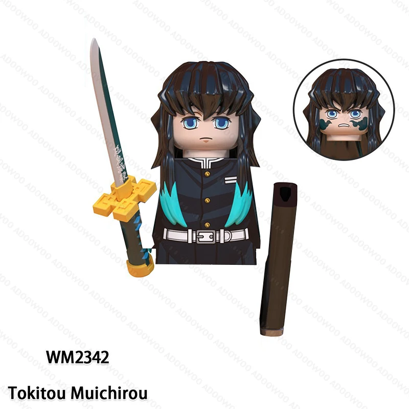 Фото Фигурка WM3000 WM2339 Demon Slayer Daki, Giyuutarou, Douma, Kibutsuji Muzan, аниме-конструктор, игрушка-фигурка, сборная игрушка, кукла, подарок №4