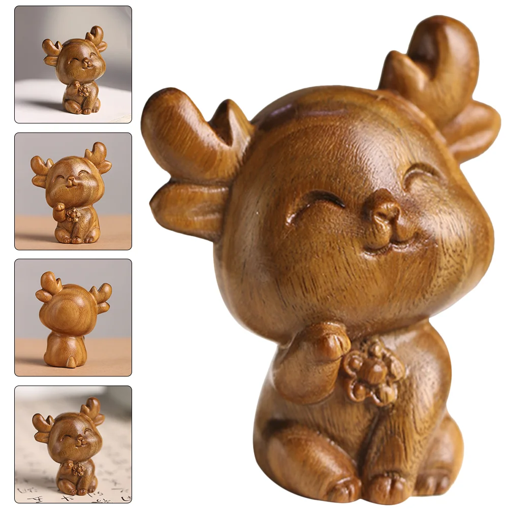 

Desktop Deer Figurine Craft Deer Decor Small Deer Adornment Carving Deer Small Deer Shaped Ornament