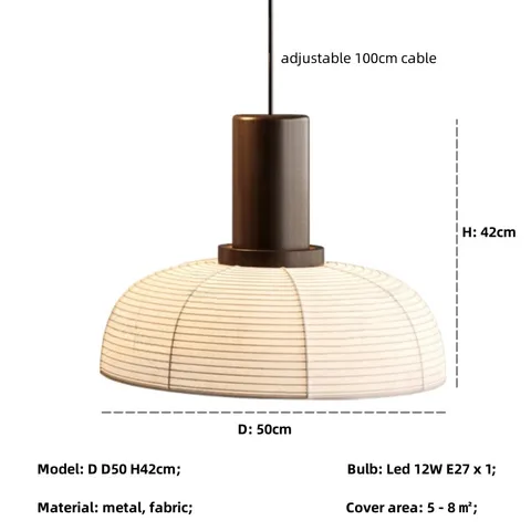 Скандинавские тканевые оттенки E27 светодиодные подвесные светильники Wabi Sabi стильная люстра освещение минимализм светодиодная подвесная люстра светильники
