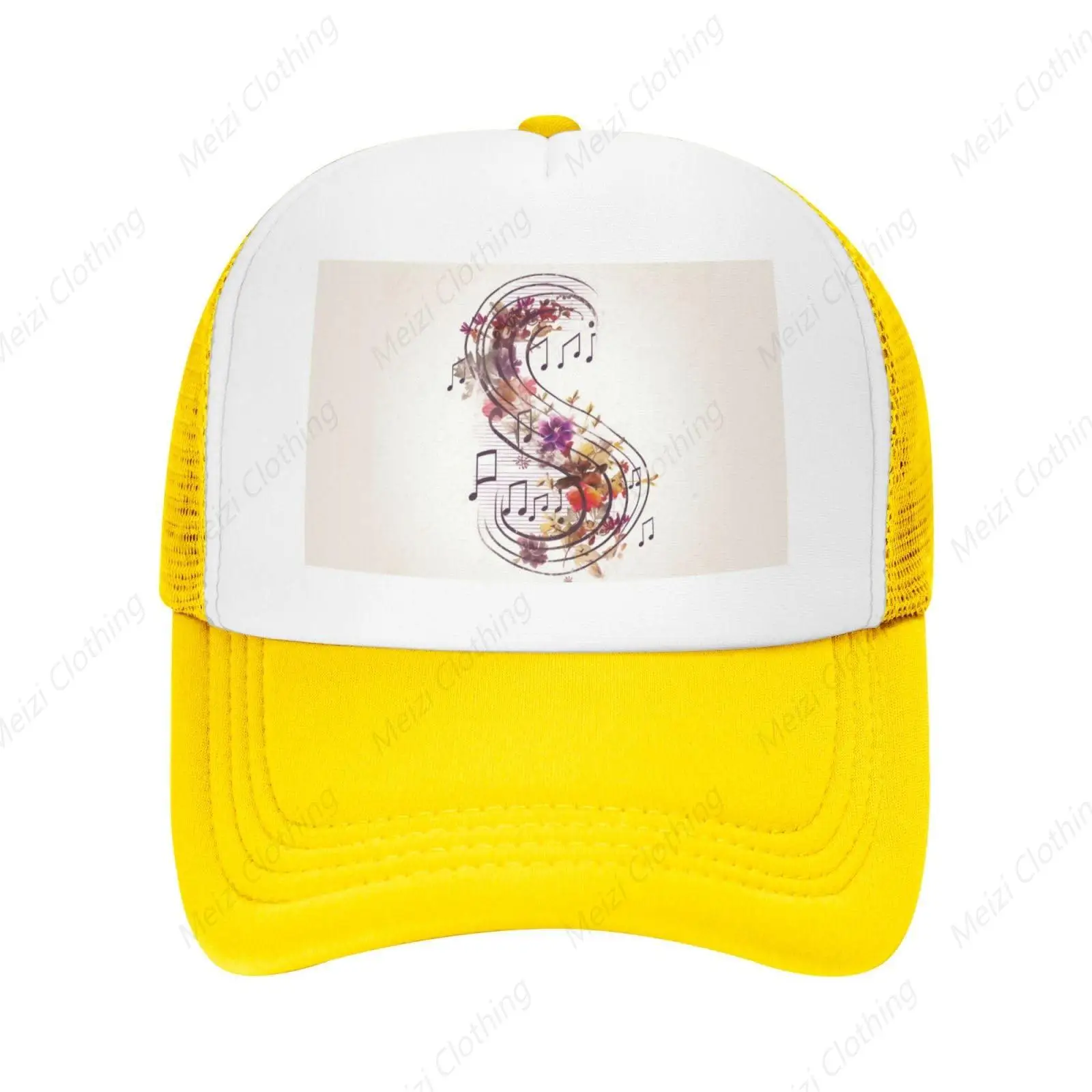 Кепка-грузовик с принтом музыкальной ноты бейсболка солнцезащитный козырек