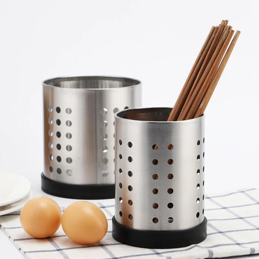 

Utensil Holder Rack Drying Kitchen Metal Chopstick Countertop Flatware Cutlery Silverware Dishwasher Stainless Organizer