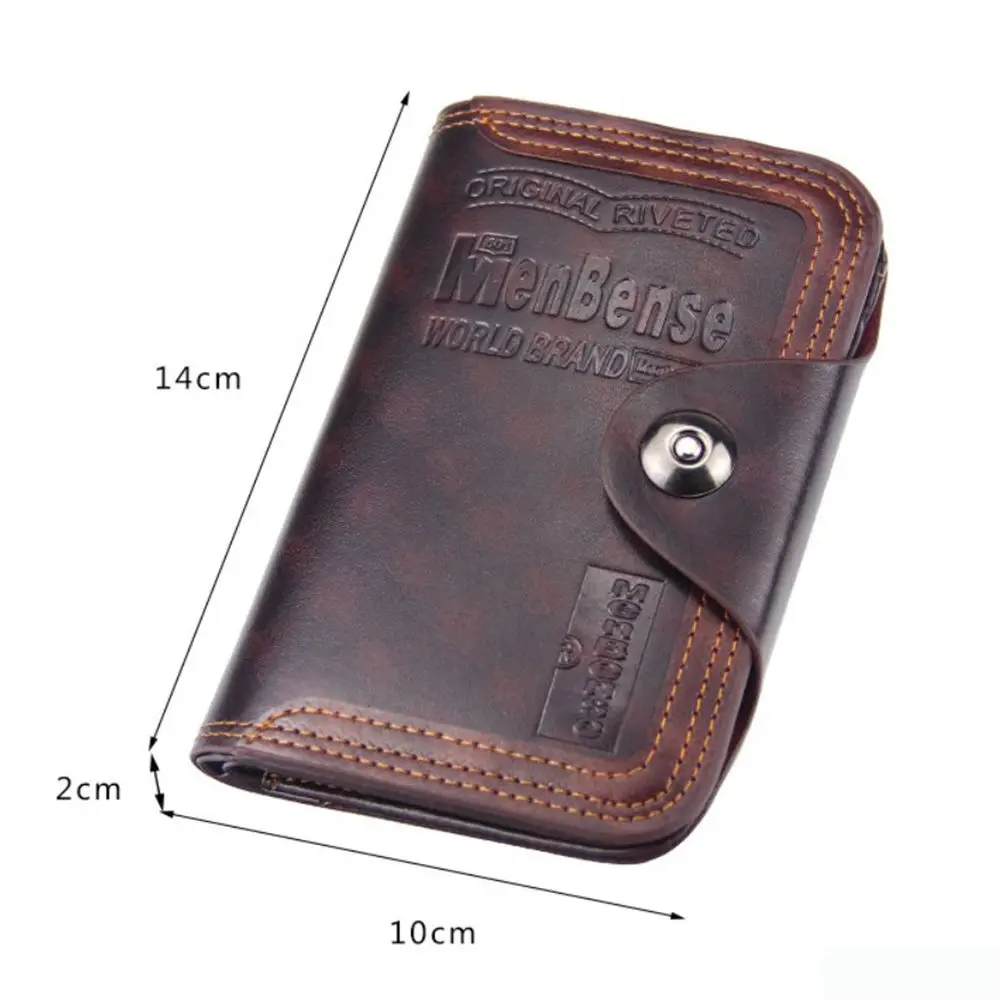 Short High Quality Pocket Clutch Money Bag Black Brown Gift Coin Purse Men Wallets Card Holders Male Purse