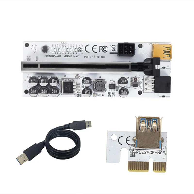 

10 шт./лот новая Pci-e 1x до 16x видеокарта Usb3 0 Удлинительный шнур с подсветкой Pcie 1x до 16x Ver012 Max