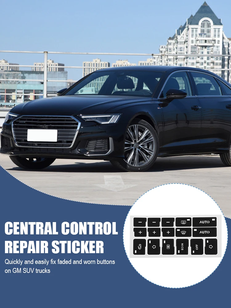 16 клавиш автомобильные наклейки для кондиционера кнопки ремонта A4 B6 B7 2000 2001 2002 2003