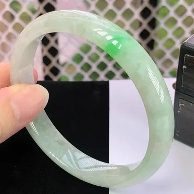 Ювелирные изделия zheru браслет из натурального бирманского нефрита 54 мм-62 мм