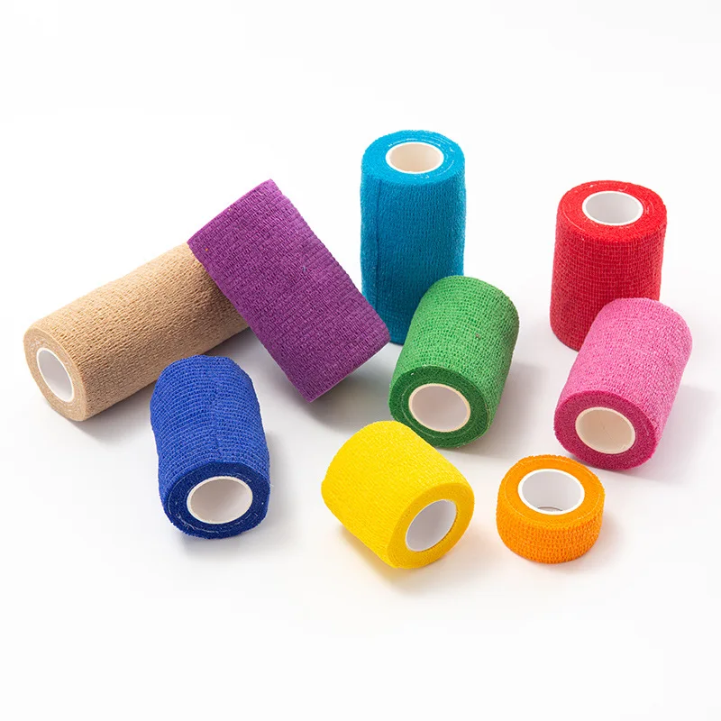 

Colorful Sport Self Adhesive Elastic Bandage Wrap Tape 4.5m finger bandage Sport Tape sports protective gear Tattoo