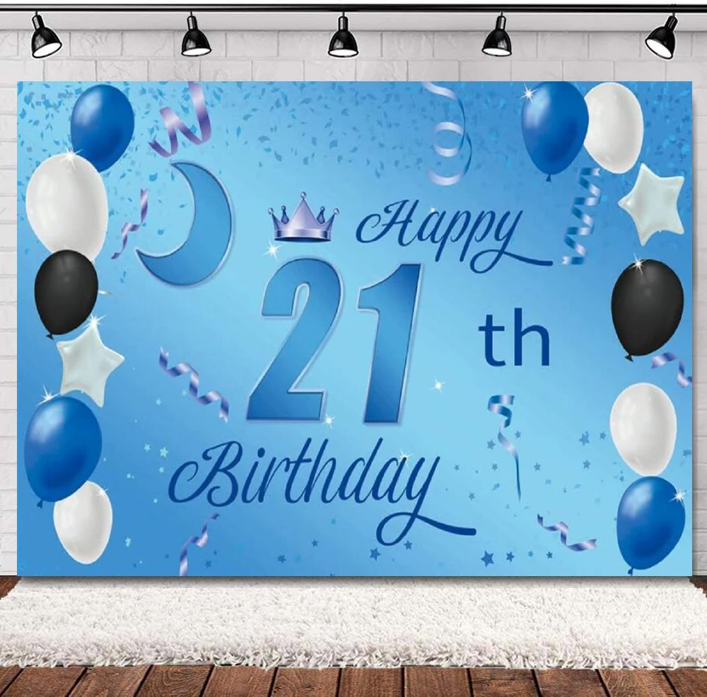 

Фон для фотосъемки с надписью «Happy 21th»