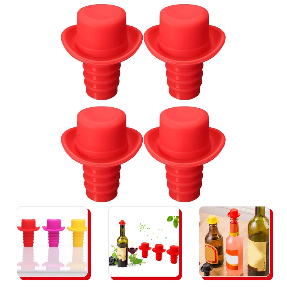 

Stopper Bottlestoppers Hat Silicone Griprubber Plug Saver Cap Champagnebeverage Sparkling