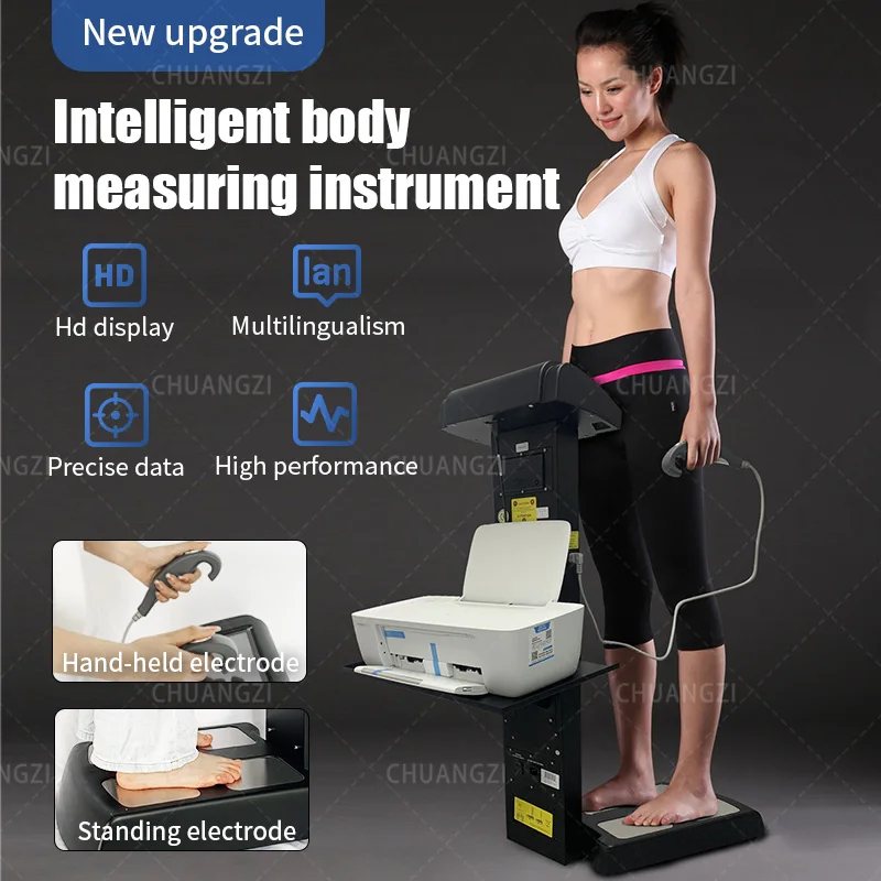 

2023 новый обновленный фитнес-центр с использованием многочастотного биоэлектрического импеданса, измерение веса мышц, анализатор жира тела