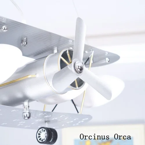 Современная креативная серебряная люстра для самолетов светильник спальни