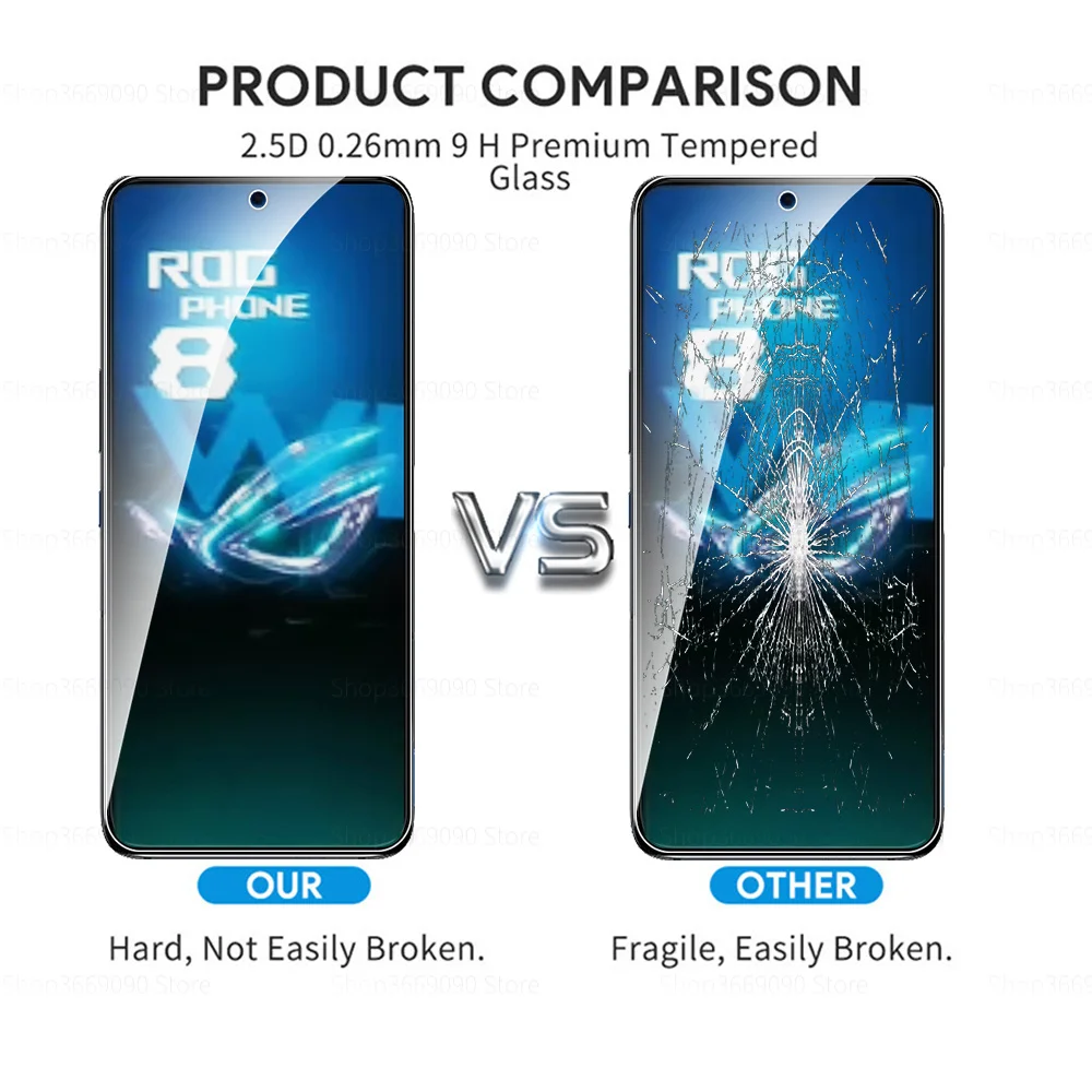 2 шт. HD чехол из закаленного стекла для защитных экранов ROG Phone 8 Phone8 Pro Phone8pro 5G
