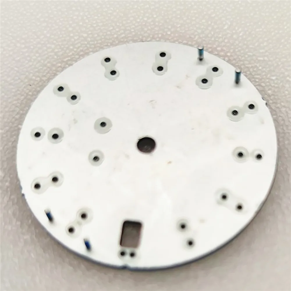 28.5mm Watch Dial White Matte Watch Dial with Calendar for NH35 NH36 Movement SKX007 SRPD79 Watch Modification Parts