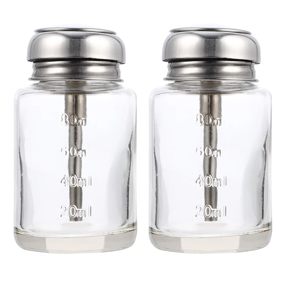 

Bottle Pump Dispenser Bottles Remover Glass Clear Makeup Empty Container Travel Nail Polish Round Refillable Samplelotion