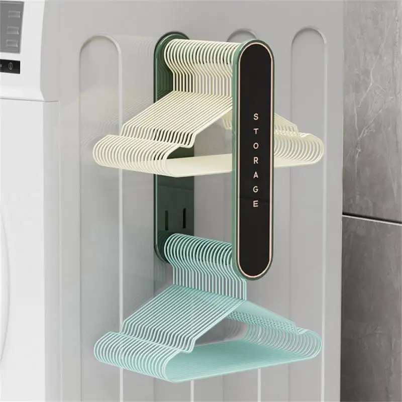 

Wall-mounted Home Storage Hangers Retractable Multifunctional Household Storage Perforated Free Installation-free Clothes Rack