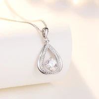 shake fast for s925 sterling silver drop inlaid pendant ins female niche design high grade luxury explosive necklace