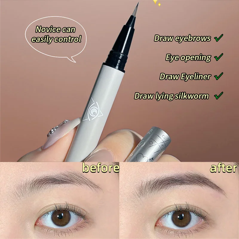 

Liquid Eyebrow Eyeliner Pencil 5 Colors Multifunctional Ultra-fine Brown Tint Waterproof Lasting Brow Pen Wild Eyebrows Cosmetic