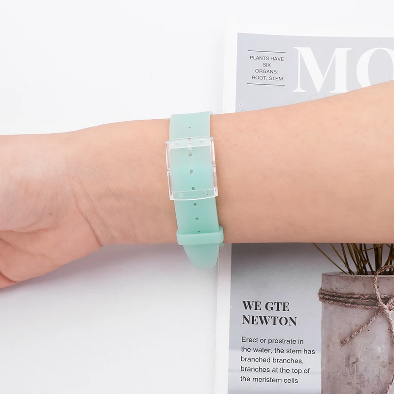 Women's Silicone strap Watch Accessories Suitable for Swatch Skin SFK360 SFK361 SFK397 SVUB100 SVOW100 Sports Watch band buckle