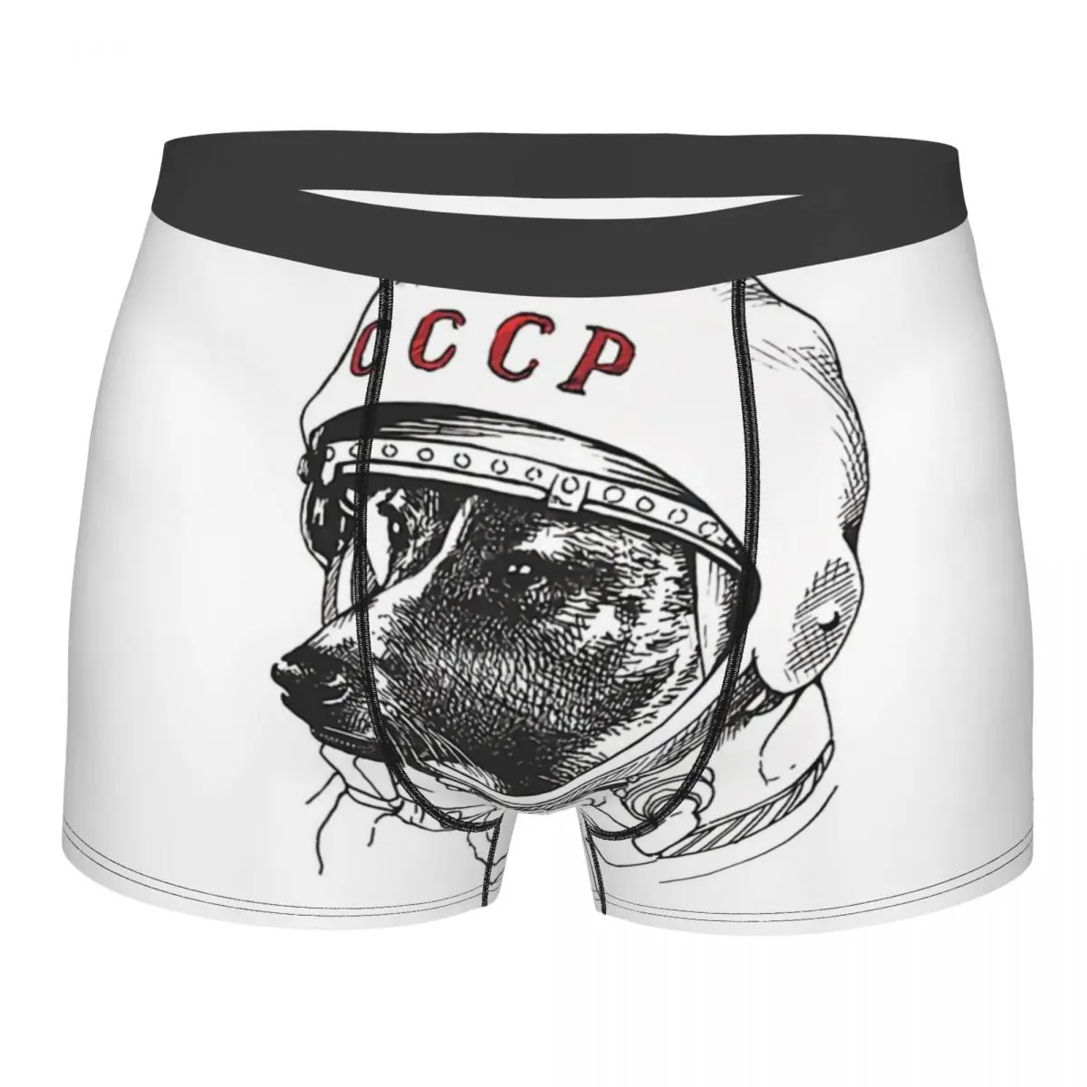 

Dog Travelling Russian CCCP Underpants Breathbale Panties Man Underwear Ventilate Shorts Boxer Briefs