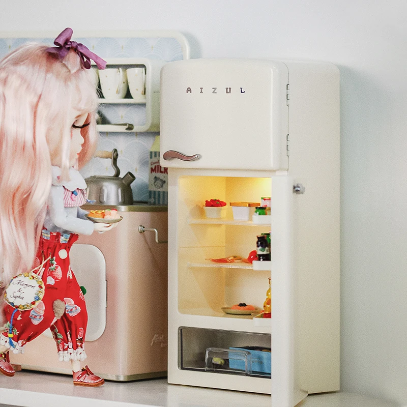 Мебель для кукольного домика YESTARY 1/6 BJD железный холодильник кукол Blythe OB11