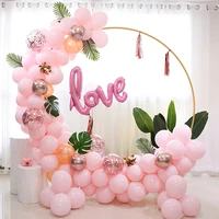 6.56ft Gold Round Wedding Arch Metal Balloon Arch Kit Wedding Circle Backdrop Stand Reusable Balloon Flower Ring Stand Circle