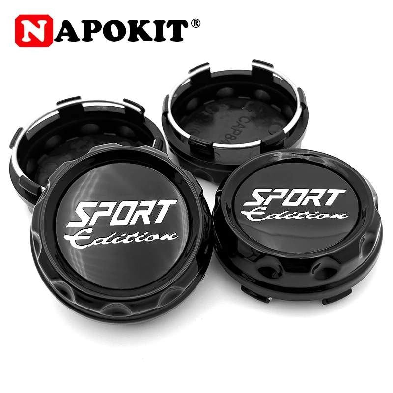 

4 шт., 60 мм (56 мм), черные колпаки центральной ступицы колесной гайки автомобиля с металлическим алюминиевым логотипом SPORT Edition, колпаки ступицы колеса, крышка ступицы обода автомобиля