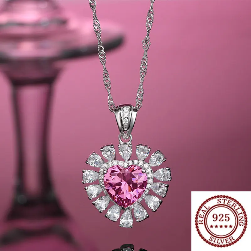 

Цепочка с подвеской в форме сердца из серебра 925 пробы