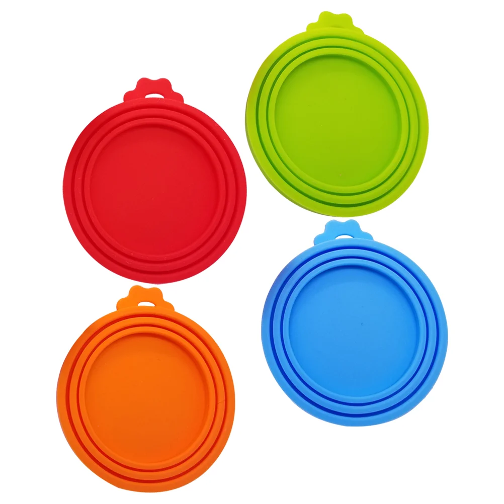 

4pcs Lids Covers Food Cans Can Covers Cat Food Can Lids Dog Food Can Cover Silicone Can Lids